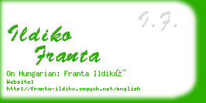 ildiko franta business card